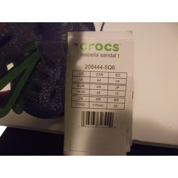 NWOT&B Child's Isabella Jelly Crocs Brand Sandal          (27) - Picture 4 of 4